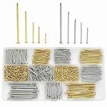 Litorange Hardware Assorted Nails Set 10 Sizes 900 PCS 13-50 Millimetres for Home Repair and DIY Finish Common Wood Furniture Home Assortment Construction Nails