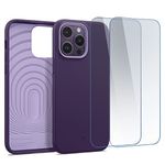 Caseology Nano Pop 360 Case with Screen Protector 2 Pack Compatible with iPhone 14 Pro Case 5G (2022) - Grape Purple