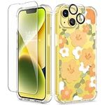 GVIEWIN for iPhone 14 Case Floral, 