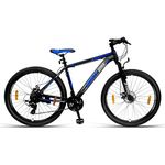 NINETY ONE Men'S Viper 27.5T 21 Speed Mountain Bike With Disc Brake (Black And Blue, 12+ Years , Frame Size: 18.5 In), Dual