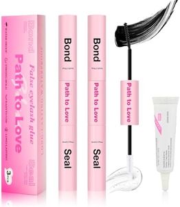 Path to Love Lash Cluster Glue Set - 150H Strong Hold Bond & Seal Eyelash Glue,Waterproof Adhesive 2x5ml+5ml + 1x0.24oz Lash Glue for DIY Cluster Lashes, Home Use, Beginners & Pros (Black, 3-Pack)