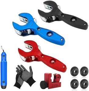 Copper Pipe Cutter, 2 In 1 Ratcheting Pipe Cutter, One-Hand Close Quarters Tube Compact Tubing Cutter For Small Spaces, Cutting Copper, Pvc, Soft Metals (3PCS)