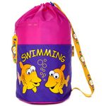 Kaboodle Childrens Waterproof Swim and Sports Bag - Pink and Purple Fish