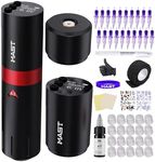 Mast Flip2 Tattoo Kit Wireless Tattoo Machine Pen Kit with Two Batteries Adjustable Strokes Length Tattoo Gun Kit Tattoo Supplies