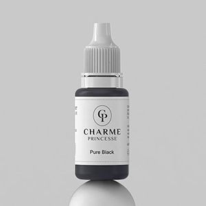 Charme Princesse Permanent Ink Makeup Pigment 15ml Pure Black Color Tattoo Ink Makeup Supplies for Eyebrow Shading Lip Eyeliner PI503-15-001