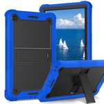 YINLAI for Lenovo Tab M10 Plus 10.6"(3rd Gen) 2022 Case 3 in 1 Hybrid Shockproof with Kickstand Rugged Sleeve Cross Support Silica Gel Full Body Protective Kids Cases Girls Tablet Covers, Black Blue