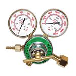 KLLsmDesign Heavy Duty Oxygen Regulator, Large Tank Gauge Cutting Torch Regulator, Outlet 0-200PSI Inlet 0-4000PSI CGA 540