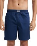 Jockey MC10 Men's Super Combed Mercerized Cotton Woven Fabric Boxer Shorts_Navy_M