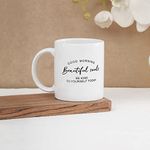 Clay Craft Ceramic Cc Mm1 Swiss Rez3 Microwave Safe Coffee Mug for Gift to Couples Wife Husband Boyfriend Girfriend Brother 300 ml, Happy Morning