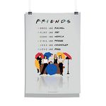 MCSID RAZZ Friends -TV Series Umbrella Poster Without Frame (Multicolor, Paper) (INDIA)