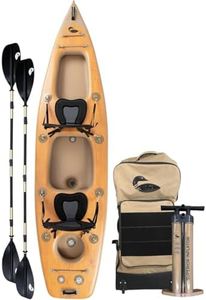 Paddle North Karve Kayak XL - 2-Person Tandem Inflatable 12 ft Kayak - Durable and Lightweight - Full Kit Included: Pump, 2 Seats, 2 Paddles, Fin, and Travel Backpack with Wheels