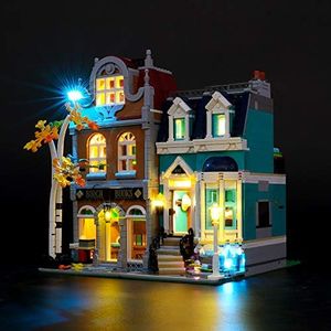 GEAMENT LED Light Kit for Creator Expert Bookshop - Compatible with Lego 10270 Modular Building Blocks Model (Lego Set Not Included) (with Instructions)