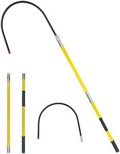 Rescue Hook with 18 inch Opening, High Voltage Insulated Rescue Hook Epoxy Resin Telescopic 10kv35kv, 7.6-Foot Anti-Electrocution Rescue Hook 380V, Safety for Fire High Voltage Electrician, Yellow