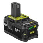 Ryobi P197 Battery ONE + (PLUS) Compatible Replaces P108 Rechargeable Lithium Ion 18 v Volt 4.0 Ah / 72 Wh UL Listed Faster Recharge Single Battery with Fuel Gage