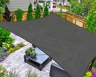 AsterOutdoor Rectangle 12' x 16' Sun Shade Sail Canopy UV Block for Patio Yard Lawn Garden Outdoor Activities, Graphite