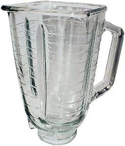 Blendin 5 Cup Square Top Glass Jar. Compatible with Oster and Osterizer Blenders