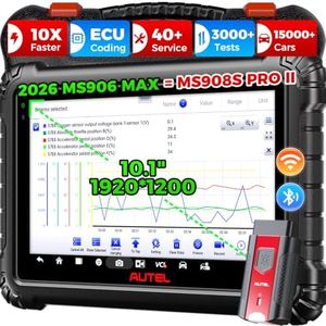 Autel MaxiSYS MS906 MAX Scanner, ECU C0ding, 3000+ Active Test, 40+ Service