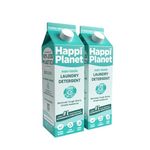 Happi Planet | Organic Laundry Liquid Detergent | 2L | Floral Mist Fragrance | Front Load & Top Load | Natural, Plant Based, Eco-Friendly, Herbal, Non-Toxic | Removes Stains & Odour, Protects Colour