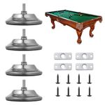 4pcs Pool Table Leg Levelers, 5-Inch Billiard Table Leg Leveling Risers, Adjustable Height, Heavy-Duty Table Leveling Feet for Pool Tables, Ping-Pong Tables, Soccer Tables