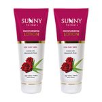 Sunny Moisturizing Lotion Enriched With Rose & Aloevera Extracts | Imparts Youthful Complexion, Tones Skin| Absorbs Excess Oil From Skin | For Oily Skin 100ml (Pack of 2)