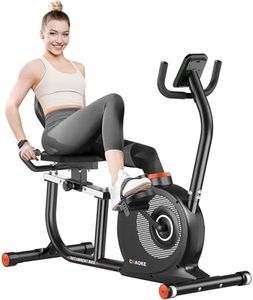 Recumbent Exercise Bike for Home 16 Levels Magnetic Resistance Stationary Bikes for Adults Seniors with Smart APP, LCD Monitor, Heart Rate Handle, Adjustable Seat & Backrest, 400lbs Weight Capacity