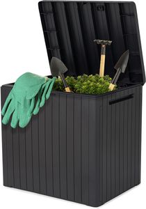 Keter City 113L Outdoor Storage Box – Grey Wood Effect, Weather Resistant