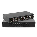 YiBiChin 8 in 2 Out 8 Way Composite AV Switcher 3 RCA Video L/R Audio Switch Box Selector 8 in 2 Out 8x2 HDTV LCD DVD STB Game Consoles