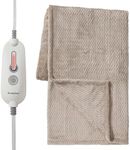 Brookstone Heated Herringbone Throw