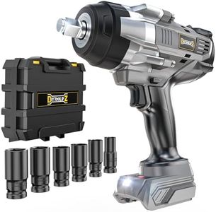 DIYtoolifz Cordless Impact Wrench 1/2 inch Compatible with Dewalt 20v Battery, 1700 Ft-lbs High Torque Impact Driver with 6Pcs Sockets & Storage Case, Electric Impact Gun with 4-Speed & LED Light