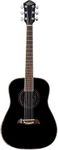 Oscar Schmidt 6 String OG1B 3/4 Size Dreadnought Acoustic Guitar. Black, Right (OG1B-A)