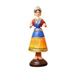 DELTART Clay -Tanjore Dancing Doll Showpiece for Home Decor -28 Cm (11 Inch)