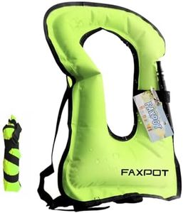 Faxpot Snorkel Vest, Inflatable Snorkeling Vest for Adults Travel, Portable Inflatable Swim Vest Buoyancy Vest for Snorkeling, Swimming, Paddleboarding Water Sports