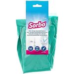 Sorbo Latex Free Household Gloves, Nitrle Gloves, 100% Latex Free, Long Cuffs, Household Essentials, Green