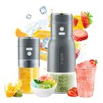 TER Portable Blender, Shaved Ice Machine & Juice Blender 2 in 1, BPA Free Smoothie Blender with 6 Blades, 40 OZ Rechargeable Portable Blender for Home, Gym, Travel, Outside (Black)