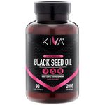 Kiva Black Seed Oil Capsules - Organic, Cold-pressed and RAW (90 Softgels)