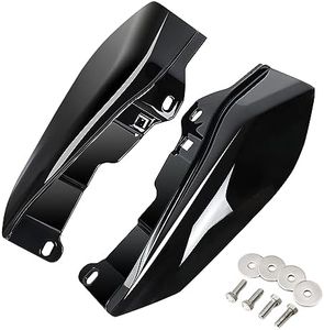 PBYMT Black Mid Frame Air Heat Deflectors Compatible for Harley Touring Street Glide Electra Glide Road King 2009-2016