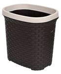 Kuber Industries Multiuses Plastic Open Dustbin For Home, Kitchen, Office, Bathroom, 7 Litre (Brown)-47KM0716