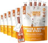 The New Primal Snack Mates Chicken & Maple Sticks, Gluten Free Healthy Snacks for Kids, Low Sugar High Protein Back to School Snacks, Mini Paleo Jerky Meat Stick, 5g Protein, 35 Calories, 0.5 Ounce (Pack of 90)