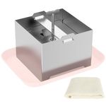 HSHGZSR Tofu Maker Food Grade Stainless Steel Tofu Maker Press Mold Kit with Drip Tray Detachable Tofu Accessories Pressure Vegan Tofu Press Maker to Speed up Removing Water in 10-30 Mins for Home (S)