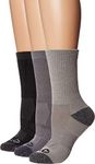 Merrell Men's and Women's Wool Everyday Half Cushion Socks 3 Pair Pack - Arch Support Band and Insulated Moisture Wicking, Charcoal Heather, Small-Medium