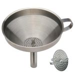 1, Silver : Norpro 5-inch Stainless Steel Funnel with Detachable Strainer