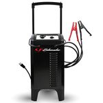 Schumacher Electric Wheeled Battery Charger and Engine Starter, SC1633, 2-in-1, Manual Timer Controlled, 200 Cranking Amps, 12 Volt, 24 Volt, for Car, SUV, Truck, and Marine Batteries