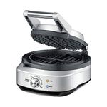 Breville BREBWM520XL "The No Mess" Waffle Iron, Metallic