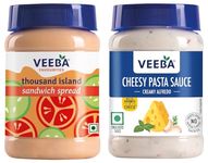 Veeba White Pasta Dressing, 250g & Veeba Thousand Island Sandwich Spread, 250g