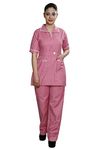 FAB UNIFORMS Nurse Uniform (Pink with White Piping) (36)