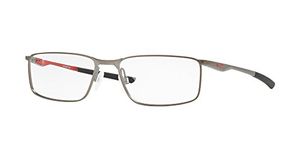 Oakley Men's OX3217 Socket 5.0 Rectangular Prescription Eyeglass Frames, Satin Brushed Chrome/Demo Lens, 55 mm