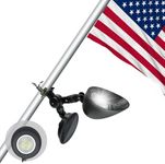 Solar Flag Pole Light, 360°Adjustable Flagpole Light & 4 Super-Bright Led Outdoor Dusk to Dawn, IP65 Waterproof Batteries Replaceable Fits 1”-1.5” In Diameter Wall-Mounted Spinning Flag Poles