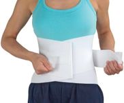 DMI Adjustable Lumbar Support Back Brace with Rigid Steel Stays, Fits 34 to 48, White