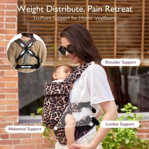 Momcozy Baby Carrier – Leopard Print Ergonomic Infant Sling