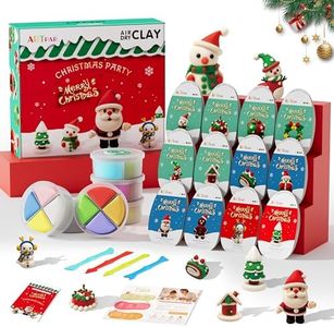 ARTPAR Air Dry Clay Kit for Kids,Christmas Carfts Supplies,12 Boxes Modeling Magic Clay Kit with Sculpting Tools Tutorials,Xmas Snowman Holiday Party Decor Gifts for Boys & Girls Age 3-12 Years